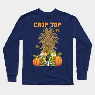 Funny Word Pun Crop Top Harvest Fall Long Sleeve T-Shirt